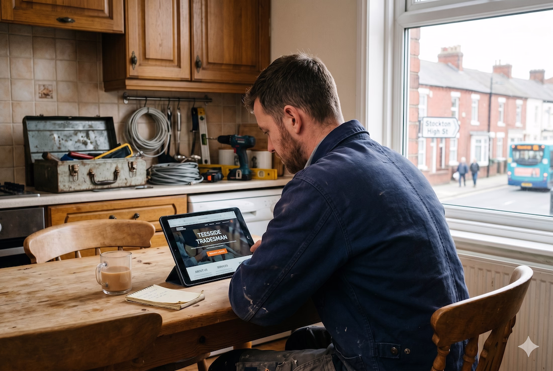 Web design for Stockton tradespeople what actually generates enquiries